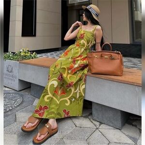ZARA PRINTED MIDI RIO DRESS